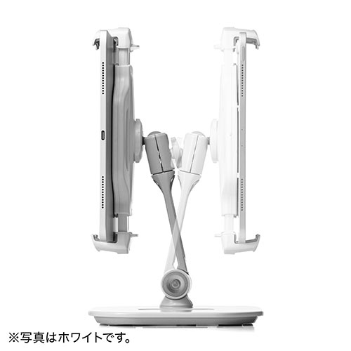 タブレットアームスタンド（6～13インチ対応・角度調整・回転可能・レジスタンド・ブラック）