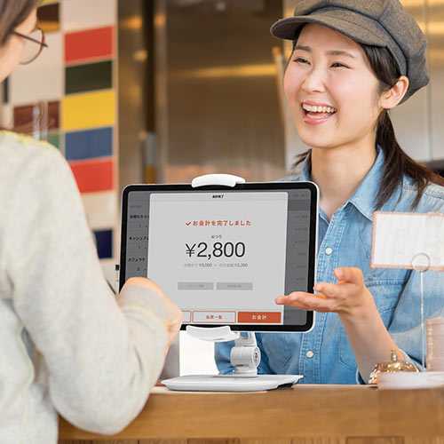 タブレットスタンド（iPad・アーム・回転・角度・高さ・アルミ）EZ1-LATAB013W サンワサプライ