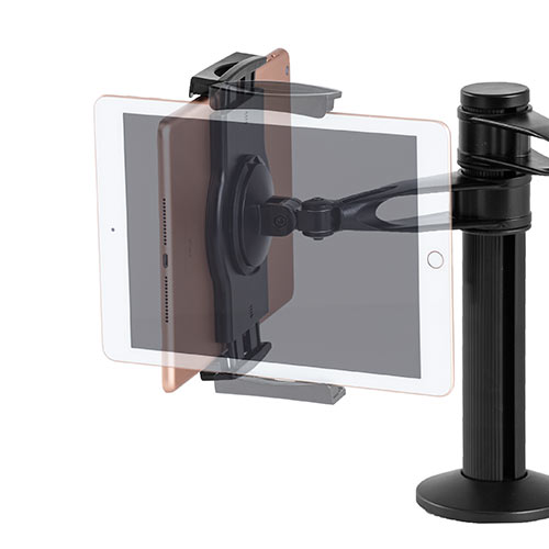 タブレットスタンド（アーム式・クランプ設置・2台同時設置・4.5インチ～10.5インチ対応・POSレジ・受付用）