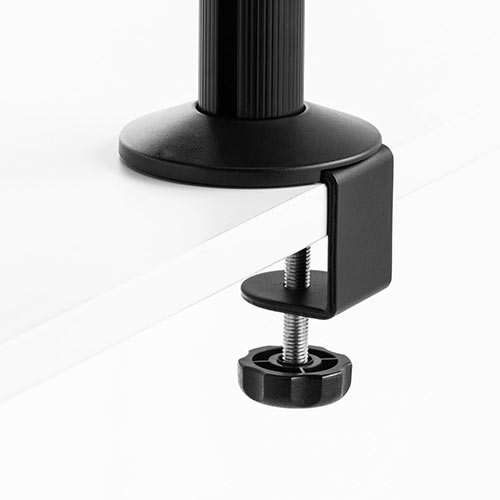 タブレットスタンド（アーム式・クランプ設置・2台同時設置・4.5インチ～10.5インチ対応・POSレジ・受付用）