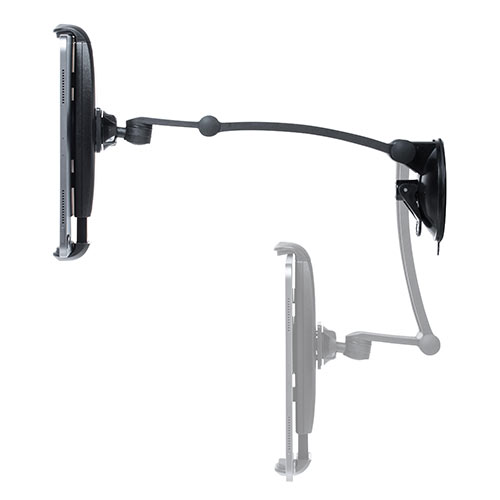 タブレットアーム（7~15インチ対応・吸盤取付・3関節・角度調整・回転可能・レジスタンド・POSレジ）