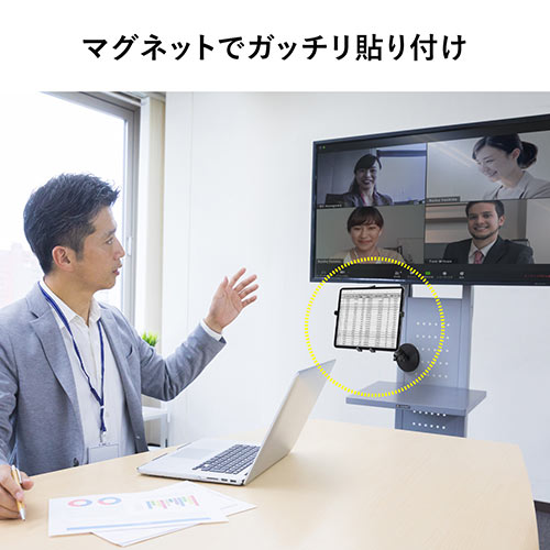 タブレットアーム（マグネット取り付け・壁掛け・iPad・磁石・7～11インチ対応・冷蔵庫・黒板・ホワイトボード） LATAB020 サンワサプライ