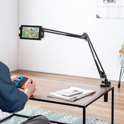 タブレットアームスタンド（寝ながら・アーム・スマホアーム・クランプ固定式・3関節・ベッドサイド取付可能・寝ながら・360度回転）