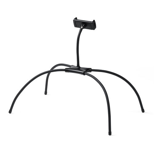 タブレットスタンド（寝ながら・タブレットアーム・フレキシブル・4本脚・iPhone・iPad・タブレット対応・動画視聴・ブラック）