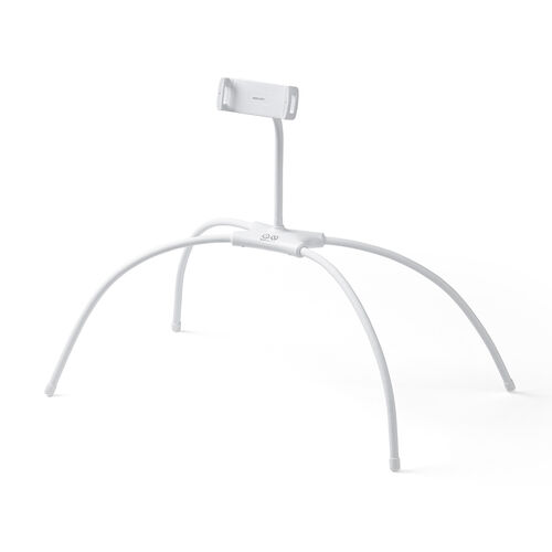 タブレットスタンド（寝ながら・タブレットアーム・フレキシブル・4本脚・iPhone・iPad・タブレット対応・動画視聴・ホワイト）