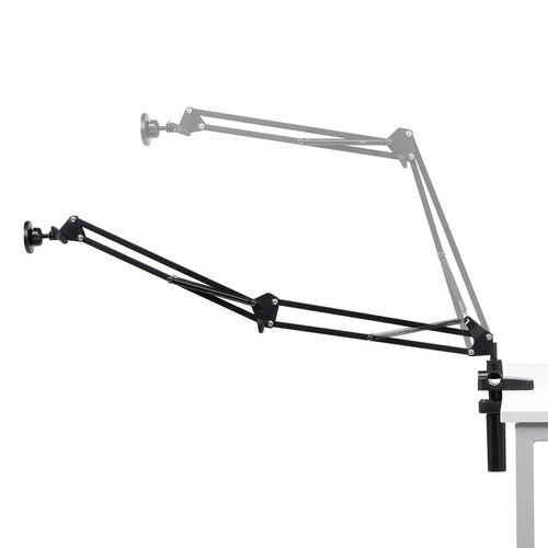 iPhone マグネット取付対応アームスタンド（寝ながら・アーム・クランプ固定式・3関節・ベッドサイド取付可能・360度回転）