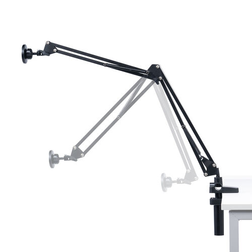 iPhone マグネット取付対応アームスタンド（寝ながら・アーム・クランプ固定式・3関節・ベッドサイド取付可能・360度回転）