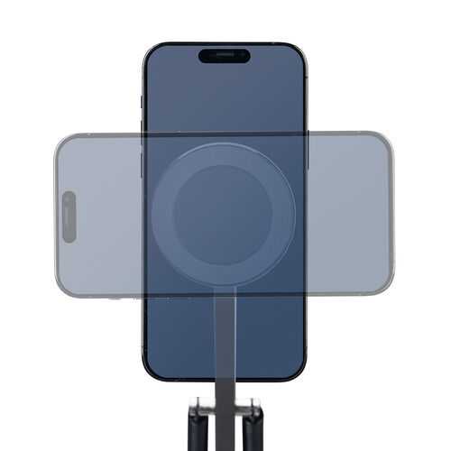 iPhone マグネット取付対応アームスタンド（寝ながら・アーム・クランプ固定式・3関節・ベッドサイド取付可能・360度回転）