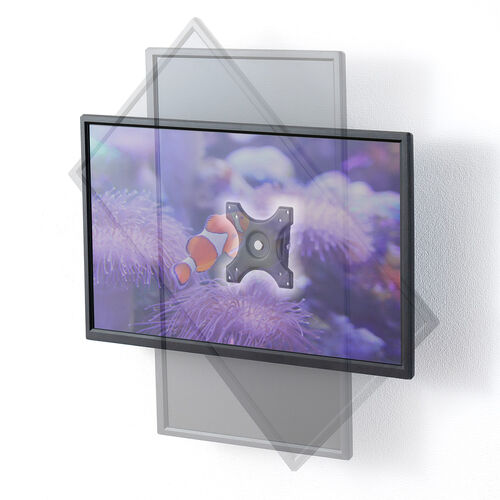 モニターアーム（壁掛け金具・34インチ・無関節・液晶モニター・回転・15kgまで対応・ブラック）