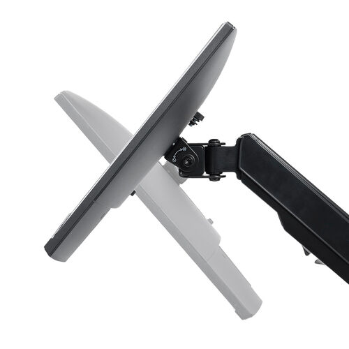 モニターアーム（壁設置・ガス圧式・32インチ対応・上下・左右調整・2関節・ブラック）LAW008