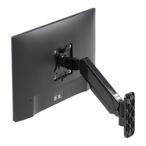 モニターアーム（壁設置・ガス圧式・32インチ対応・上下・左右調整・2関節・ブラック）LAW008