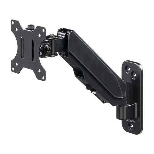 モニターアーム（壁設置・ガス圧式・32インチ対応・上下・左右調整・2関節・ブラック）LAW008
