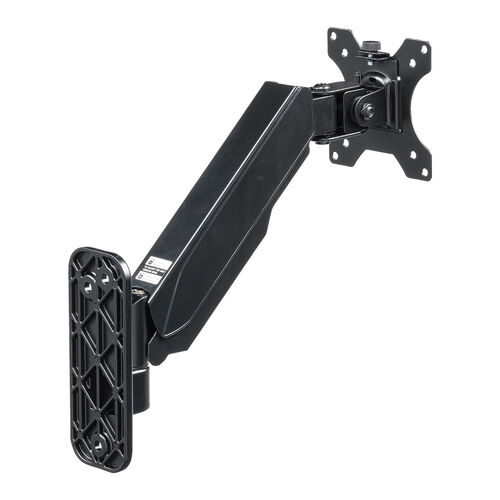 モニターアーム（壁設置・ガス圧式・32インチ対応・上下・左右調整・2関節・ブラック）LAW008