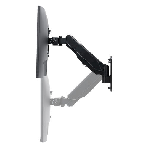 モニターアーム（壁設置・ガス圧式・32インチ対応・上下・左右調整・2関節・ブラック）LAW008