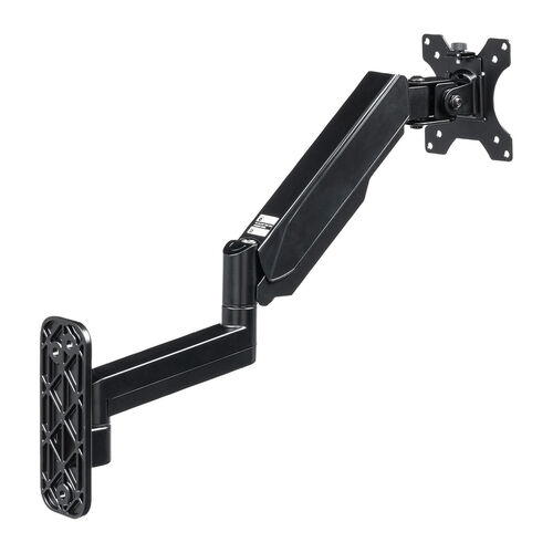 モニターアーム（壁設置・ガス圧式・32インチ対応・上下・左右調整・3関節・ブラック）