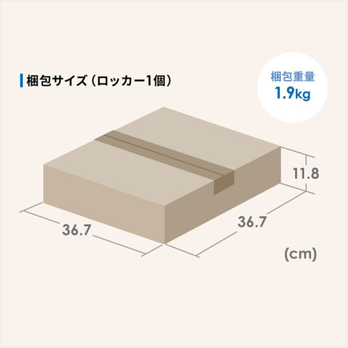 プラスチックロッカー（樹脂製セキュリティボックス・不透明タイプ・鍵付き・ホワイト・棚板付属・配線可能・軽量・縦横連結・スタッキング・工具不要・簡単組立）