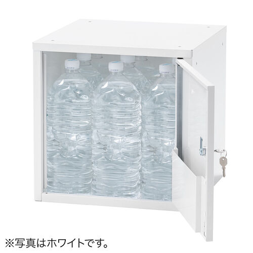 セキュリティボックス（小型・スチール製・鍵付き・ブラック・ロッカー・ブックトレー付き・スタッキング可能・簡単組立・A4・書類・セキュリティワイヤー）