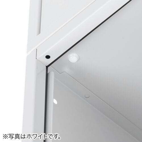 セキュリティボックス（小型・スチール製・鍵付き・ブラック・ロッカー・ブックトレー付き・スタッキング可能・簡単組立・A4・書類・セキュリティワイヤー）