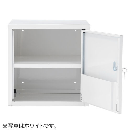 セキュリティボックス（小型・スチール製・鍵付き・ブラック・ロッカー・ブックトレー付き・スタッキング可能・簡単組立・A4・書類・セキュリティワイヤー）