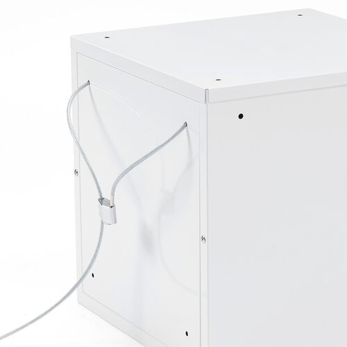 セキュリティボックス（小窓付き・小型・スチール製・鍵付き・スタッキング可能・簡単組立・A4・書類・セキュリティワイヤー）