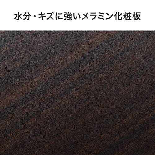 プリンター台（ラック・ワゴン・キャスター・収納・2段・木製・デスク下・足元・スライド・ダークブラウン・おしゃれ）EZ1-LPS012M