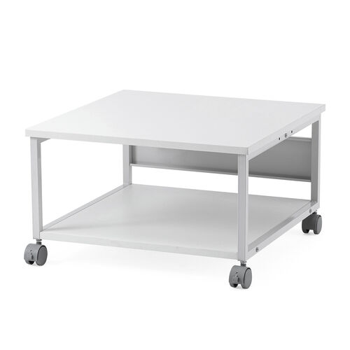 プリンター台（キャスター付き・幅60×奥行60cm・総耐荷重55kg・2段・プリンターカート・ホワイト）