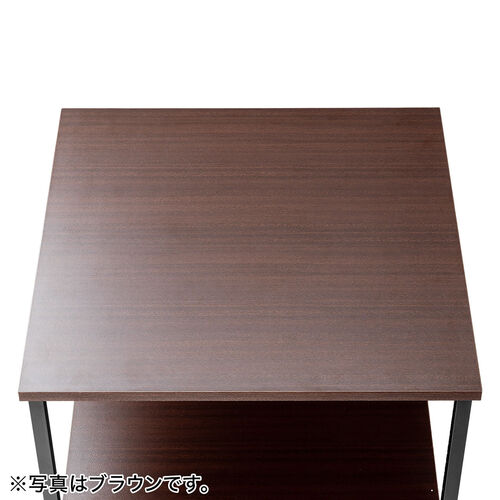 プリンタ台（プリンタラック・3段・キャスター付き・収納・棚付き・幅60cm×奥行60cm×高さ70cm・木目・ライトブラウン）