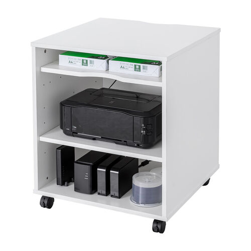 プリンタ台（プリンタラック・キャスター・ボックス・高さ70cm・幅60cm・奥行60cm・タップ受け付）