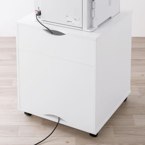 プリンタ台（プリンタラック・キャスター・ボックス・高さ70cm・幅60cm・奥行60cm・タップ受け付）