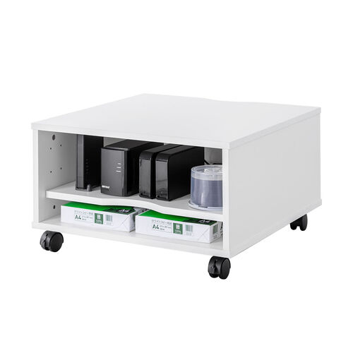 プリンタ台（プリンタラック・キャスター・ボックス・高さ35cm・幅60cm・奥行60cm・タップ受け付）