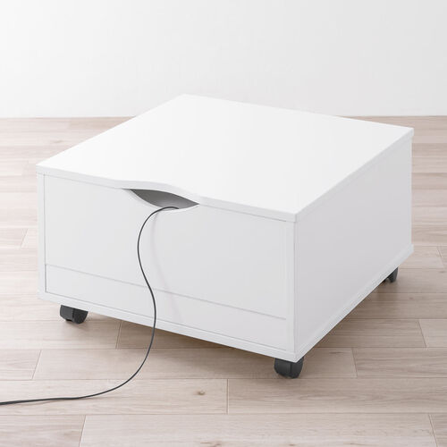 プリンタ台（プリンタラック・キャスター・ボックス・高さ35cm・幅60cm・奥行60cm・タップ受け付）