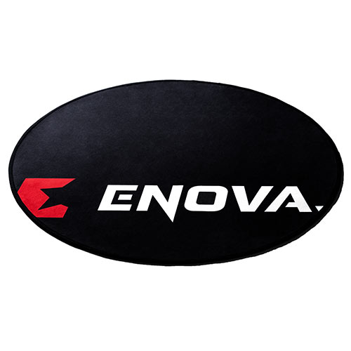 チェアマット（ゲーミング・ポリエステル製・直径100cm・厚み約4㎜・裏面すべり止め加工・名入れ対応・ブラック）