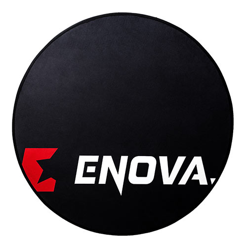 チェアマット（ゲーミング・ポリエステル製・直径100cm・厚み約4㎜・裏面すべり止め加工・名入れ対応・ブラック）