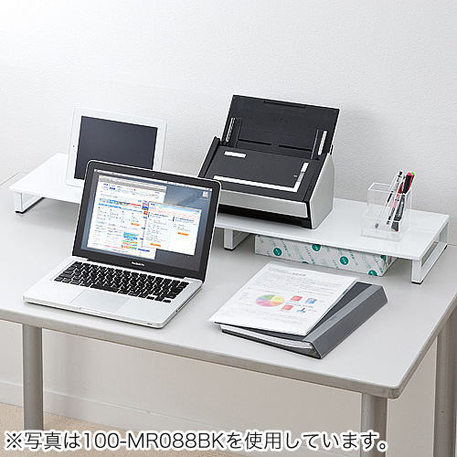 机上台（モニター台・スチール製・W600mm・ブラック） EZ1-MR087BK
