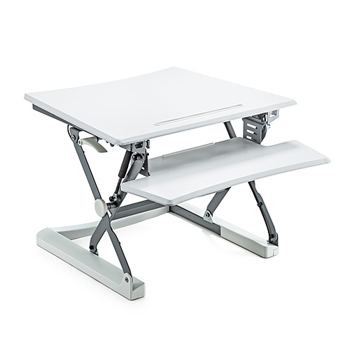 スタンディングデスク(高さ調整・ガス圧・上下昇降・スタンドアップデスク・スマホ/タブレットスタンド/キーボード台搭載・幅68cm)