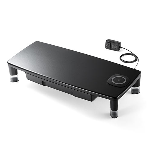 ワイヤレス充電機能付きモニター台 グレー Amazon.co.jp: MJKQ9 モニタースタンド 木製 グレー モニター台