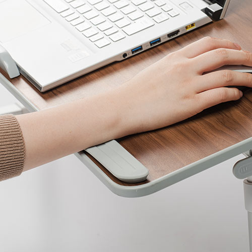 折りたたみデスク（ノートパソコンデスク・高さ調整・角度調整・木目調・幅60cm）