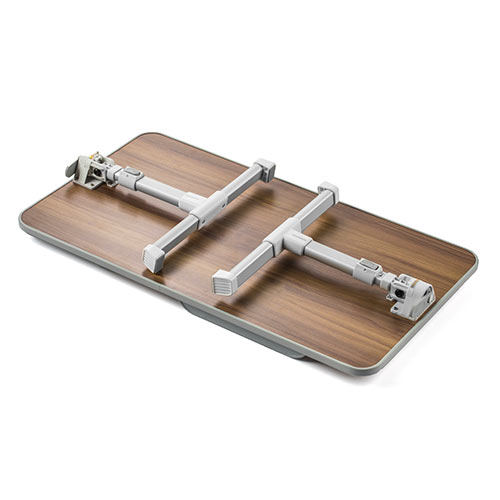 折りたたみデスク（ノートパソコンデスク・高さ調整・角度調整・木目調・幅60cm）