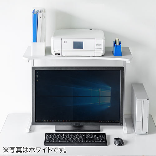 モニター台（モニター上台・ディスプレイ台・プリンタ設置・収納・幅80cm・濃い木目） MR165M サンワサプライ