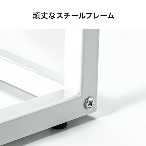 机上ラック（モニター台・卓上・モニター上・収納・プリンター台・幅80cm・奥行35cm・大型モニター対応 ・サイドデスク）