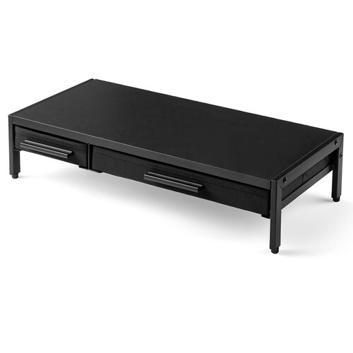 モニター台（机上台・幅54cm・引き出し・木製・ブラック）