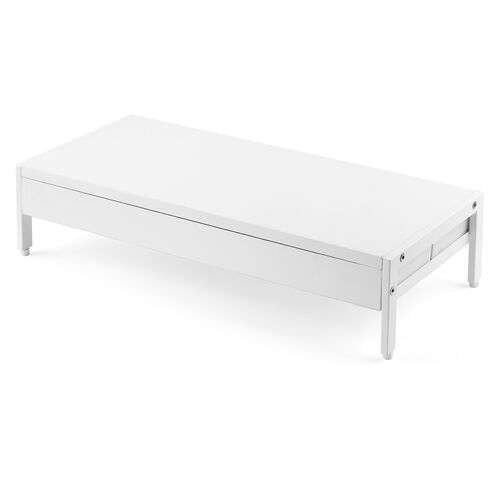 モニター台（机上台・幅54cm・引き出し・木製・ホワイト）