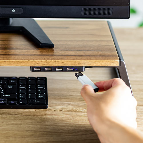 モニター台（机上台・USBハブ付き・コンパクト・幅50cm・ライト木目・おしゃれ） MR170LM サンワサプライ