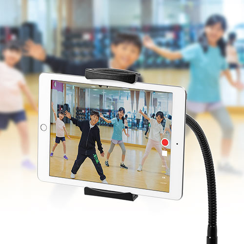 iPad・タブレットアームスタンド（フレキシブルアーム・キャスター付き・フロアスタンド・寝ながら・高さ調節可能・4.5・8・10.5対応）