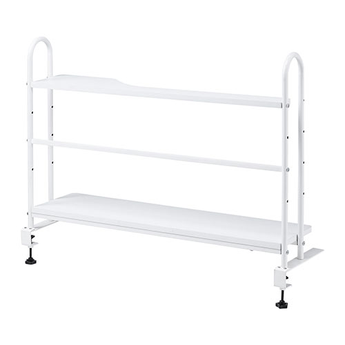 サンワサプライ 100-MR176 木製 棚 2段式ラック 幅100cm　未使用 机上ラック（机上台・クランプ固定・2段・木製・幅100cm・棚可変