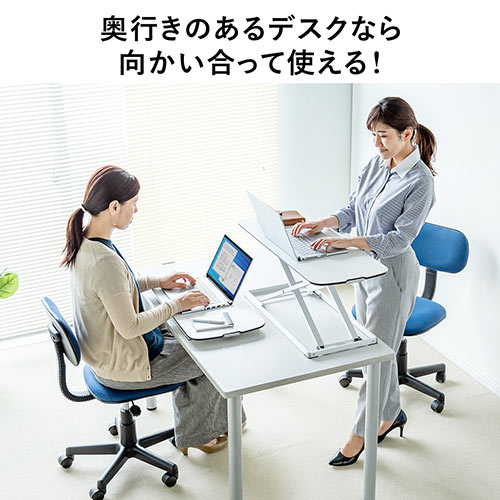 折りたたみ式/スタンディングデスク/ホワイト スタンディングデスク 卓上 昇降デスク リフトアップデスク
