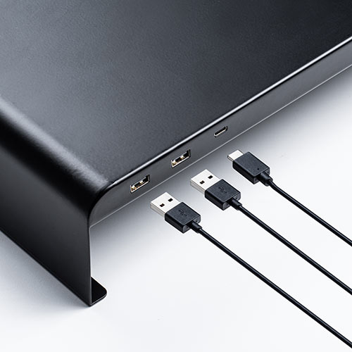 モニター台（机上 ・USB・USB-C・最大合計5.4A・幅60㎝・スマホ