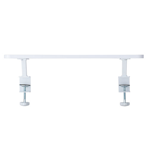 モニター台（机上台・ホワイト・クランプ式・幅60cm・木製）