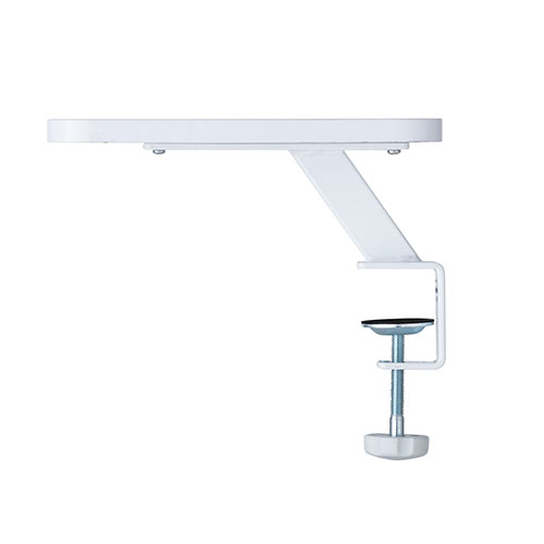 モニター台（机上台・ホワイト・クランプ式・幅60cm・木製）