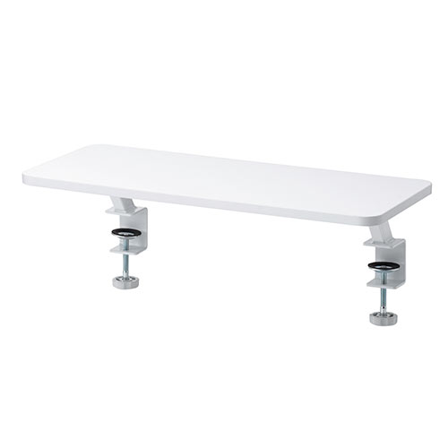 モニター台（机上台・ホワイト・クランプ式・幅60cm・木製）